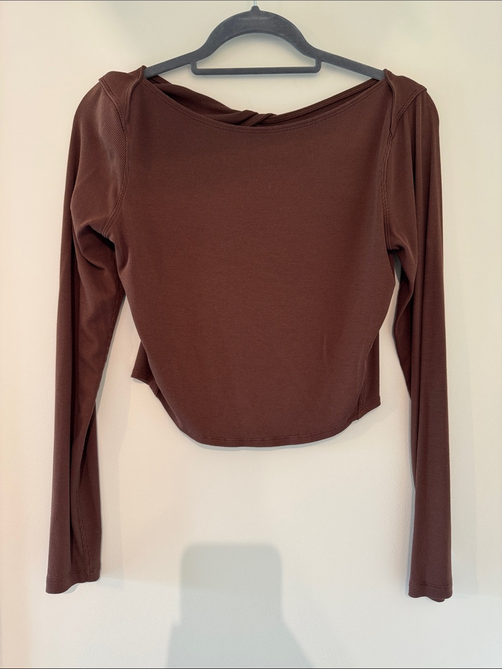 lululemon athletica Long-Sleeve Hold Tight Ribbed Modal back twist Top